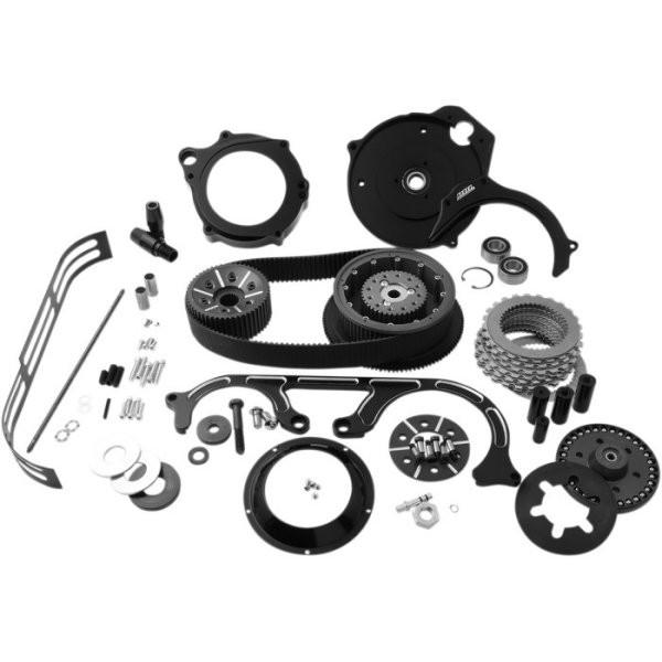 【USA在庫あり】 1120-0355 ベルトドライブ Belt Drives 2インチ オープン ベルトドライブキット 07年-13年 ツーリング ケーブルクラッチ 黒 JP店