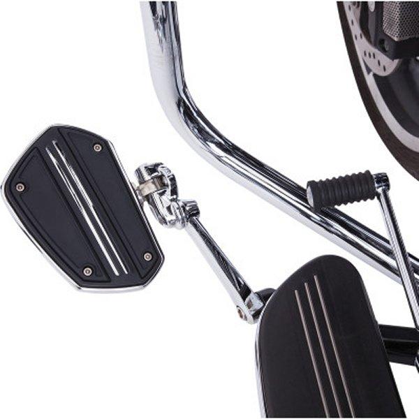 【USA在庫あり】 1621-0893 チロ CIRO フットボード Twin Rail オス型マウント付き クローム JP店_2