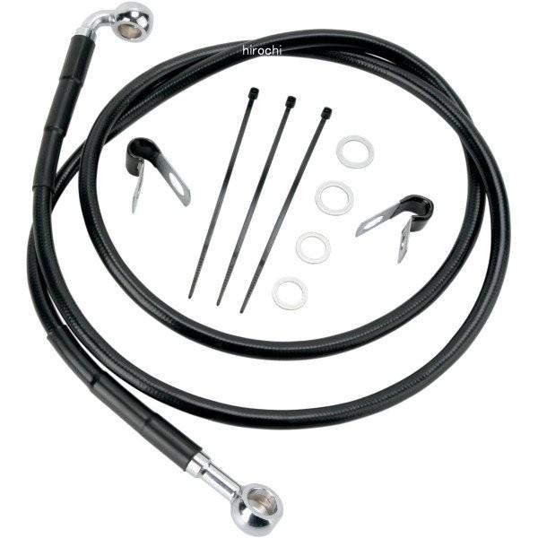 USA在庫あり】 1741-2583 DRAG フロント ブレーキライン 黒ステンレス