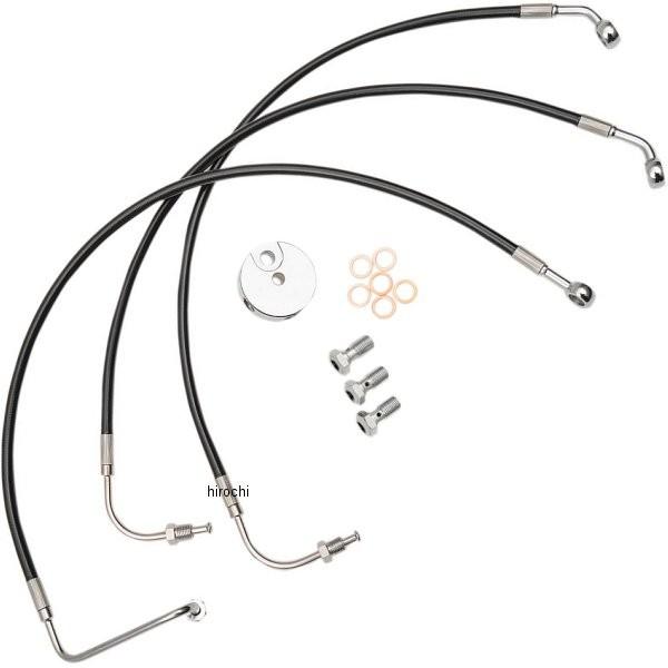 【USA在庫あり】 1741-4222 LAチョッパーズ LA Choppers ブレーキホース 黒 96年-07年 FLHT 18-20インチ用 JP店