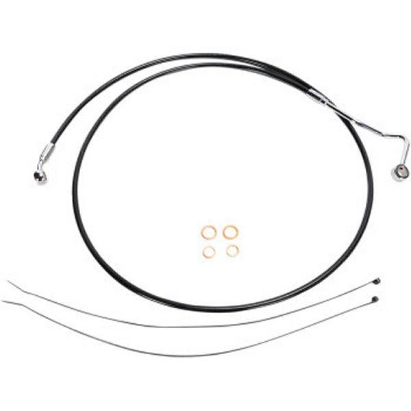 【USA在庫あり】 1741-4831 マグナム MAGNUM フロントブレーキライン アッパー XR FLHR ABS付 黒/クローム 68インチ JP店
