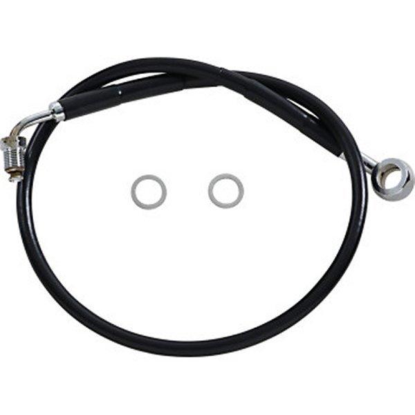 USA在庫あり】 1741-5832 DRAG フロント ブレーキライン 黒ステンレス