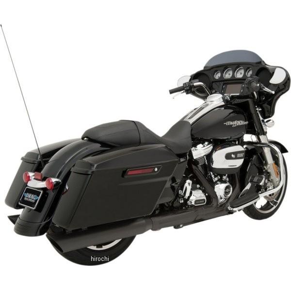 【USA在庫あり】 1801-1186 DRAG 3.5インチ スリップオンマフラー 17年以降 FLH スラッシュダウン 黒(つや消し) JP店