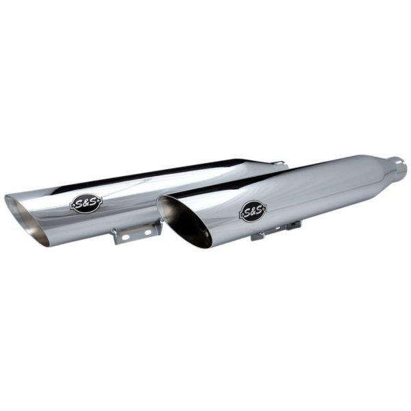 【USA在庫あり】 1801-1356 S\u0026Sサイクル S\u0026S Cycle スリップオンマフラー スラッシュカット FLHC/FLDE クローム JP店の画像