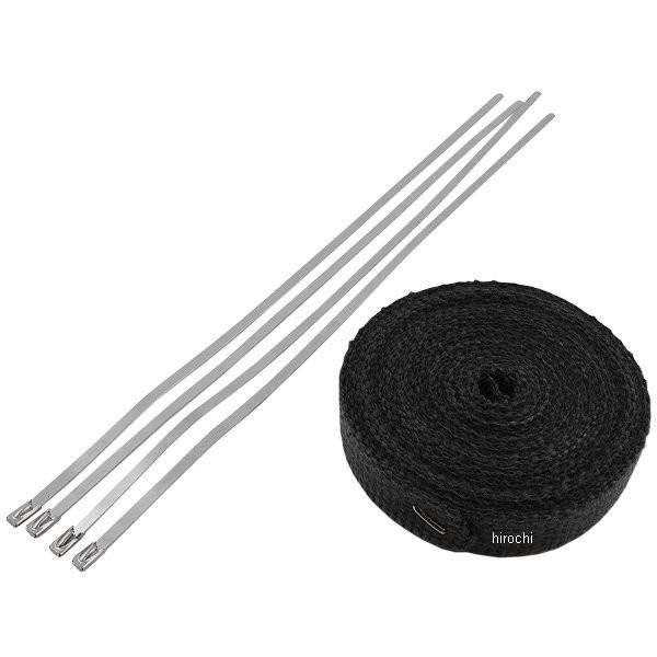 【USA在庫あり】 1861-0667 DRAG マフラー ヘッダー ラップキット 25mm x7.62m 黒 JP店