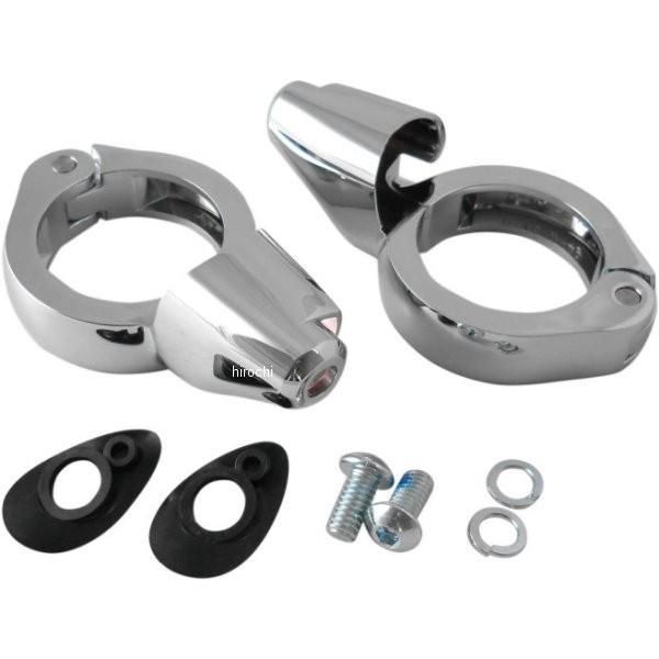 【USA在庫あり】 2020-1271 DRAG ウインカー フォーク クランプ 49mm クローム (左右ペア) JP店