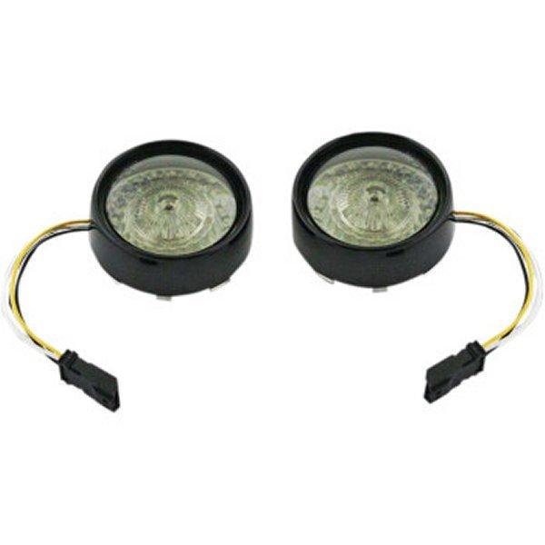【USA在庫あり】 2020-1592 カスタム ダイナミクス LEDウインカー フラット JAEソケット スモーク/黒 JP店