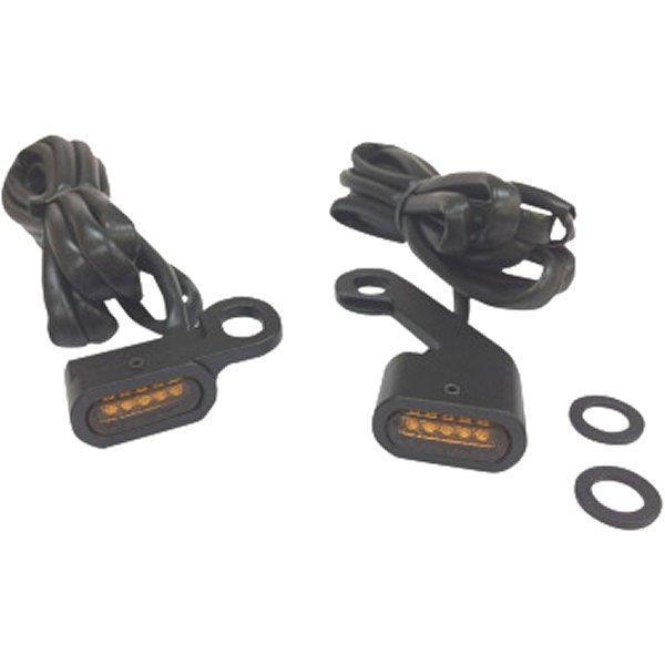 【USA在庫あり】 2040-2142 DRAG LEDハンドルバーマーカーライト 15年以降 ソフテイル 黒/アンバー JP店