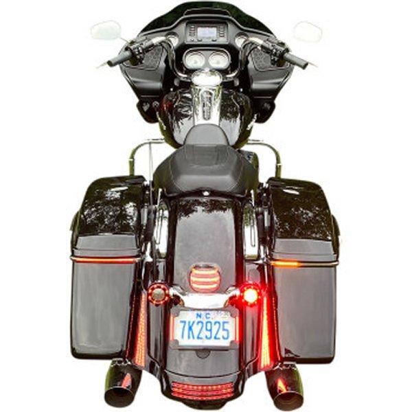 【USA在庫あり】 2040-2686 カスタム ダイナミクス LEDサドルバッグライト 14年以降 FLHX スモーク/アンバー JP店の画像