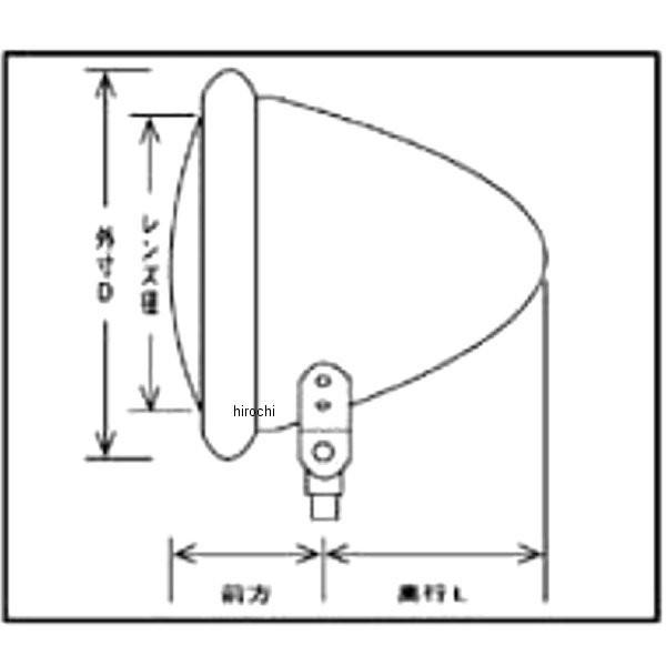 【メーカー在庫あり】 205-303 キジマ ヘッドライト 6インチ(152mm) ベーツタイプ 12V60/55W クローム JP店 | KIJIMA | 02