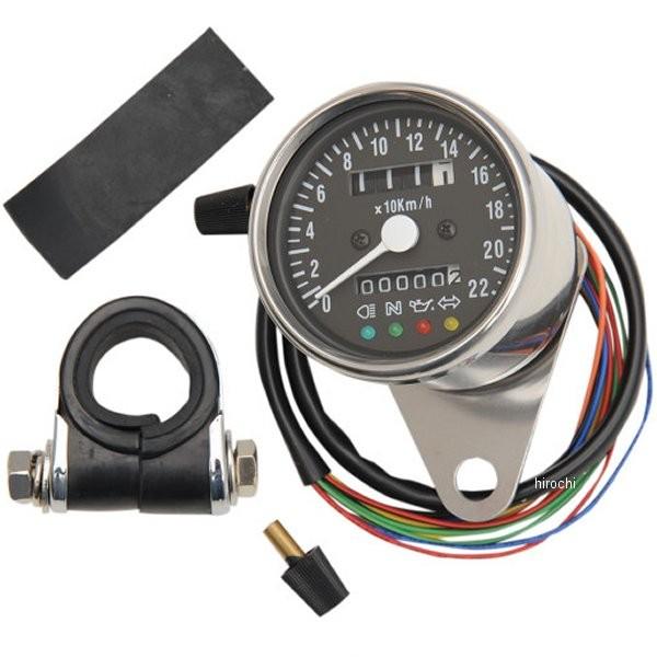 【USA在庫あり】 2210-0207 DRAG 機械式スピードメーター(180km/h) 2.37インチ(60mm) 2:1 黒 JP店