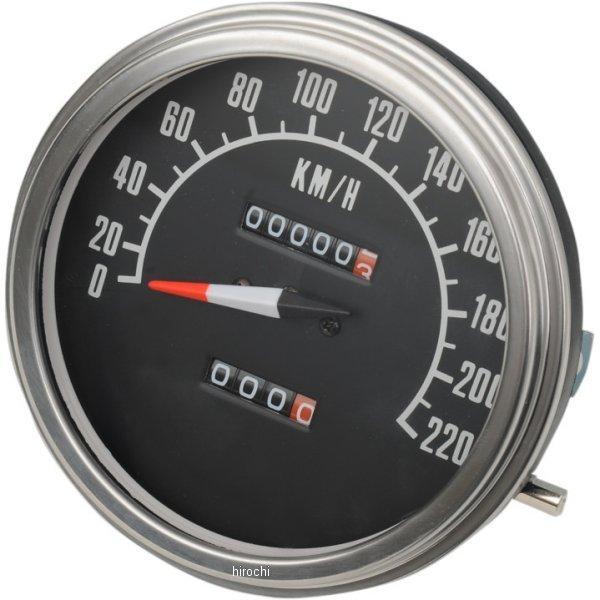 【USA在庫あり】 2210-0346 DRAG スピードメーター (km/h) 2:1 FL-スタイル 68年-84年 フェイス JP店