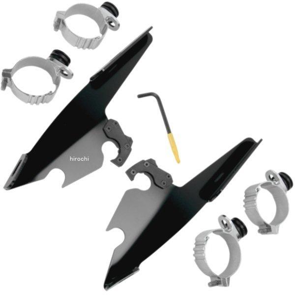 【USA在庫あり】 2320-0083 メンフィスシェード Memphis Shades 取付金具 ファット/スリムシールド用 06年-17年 FXD 黒 JP店