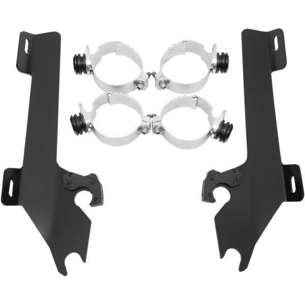 【USA在庫あり】 2321-0110 メンフィスシェード Memphis Shades フェアリング 取付キット ロック付き 02年-08年 VTX1800C、VTX1800F 黒 JP店
