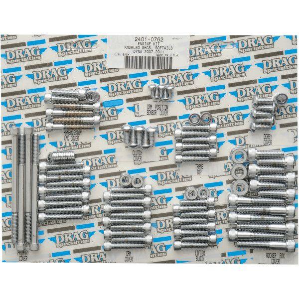 【USA在庫あり】 2401-0762 DRAG ボルトキット エンジン全体 07年-17年 ソフテイル クローム/ローレット JP店