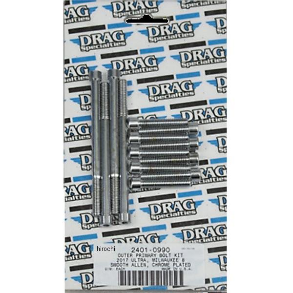【USA在庫あり】 2401-0990 DRAG ボルトキット アウタープライマリー 17年以降 FLH クローム/無地 JP店