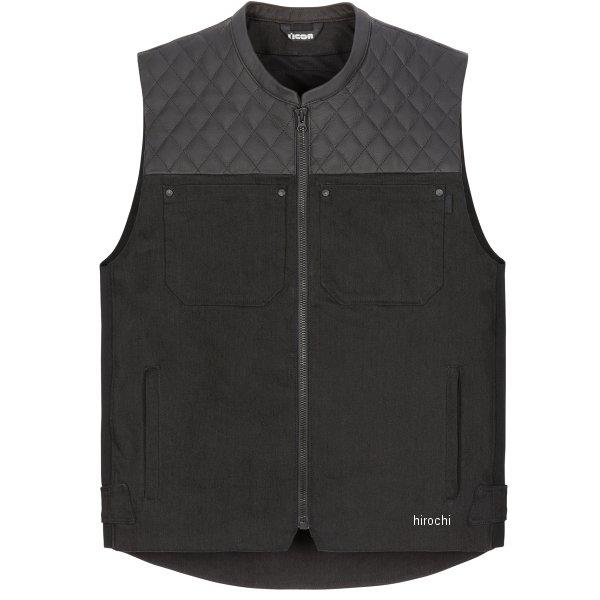 2830-0554 アイコン ICON デニム ベスト CHAMONIX DENIM 黒 Lサイズ JP店
