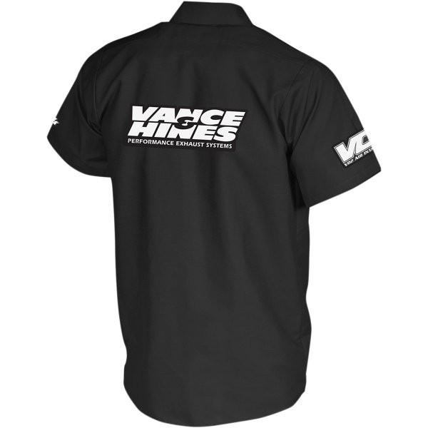 【USA在庫あり】 3040-0491 スロットルスレッド Throttle Threads ショップシャツ Vance & Hines 黒 Mサイズ JP店_1