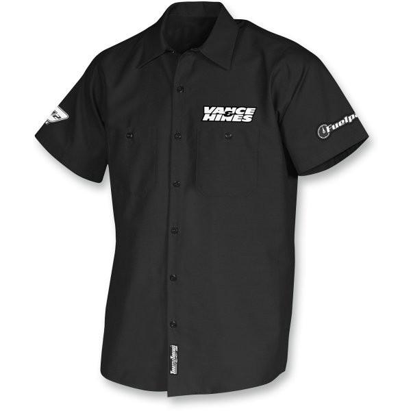 【USA在庫あり】 3040-0492 スロットルスレッド Throttle Threads ショップシャツ Vance & Hines 黒 Lサイズ JP店