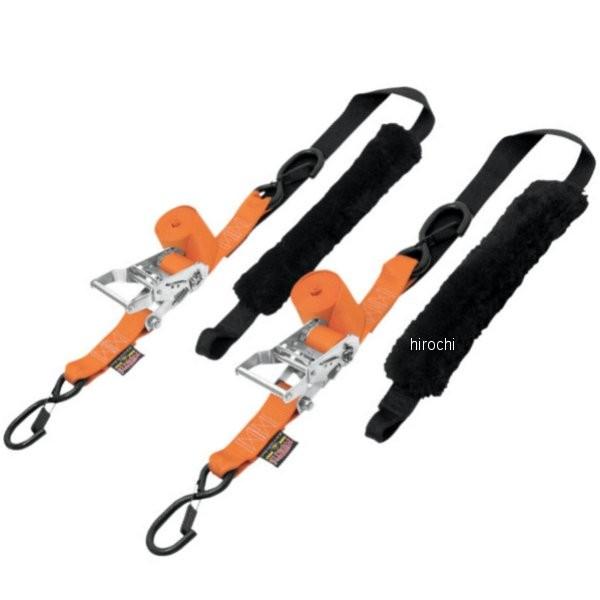 【USA在庫あり】 3920-0174 パワータイ POWERTYE 幅1.5インチ(38mm) ラチェット タイダウンキット 6.5フィート(1.98m) オレンジ (左右ペア) JP店