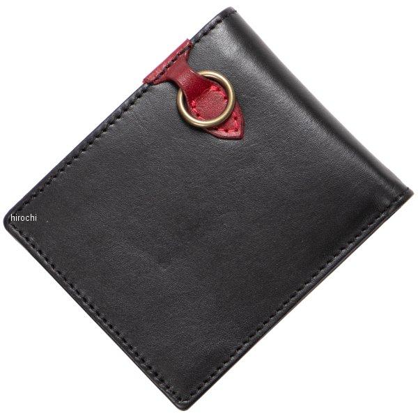 デグナー W-119 2つ折りレザーウォレット（ブラック-レッド） DEGNER DEGNER（デグナー） W-119 DEGNER 2つ折り レザー ウォレット 黒/赤 JP