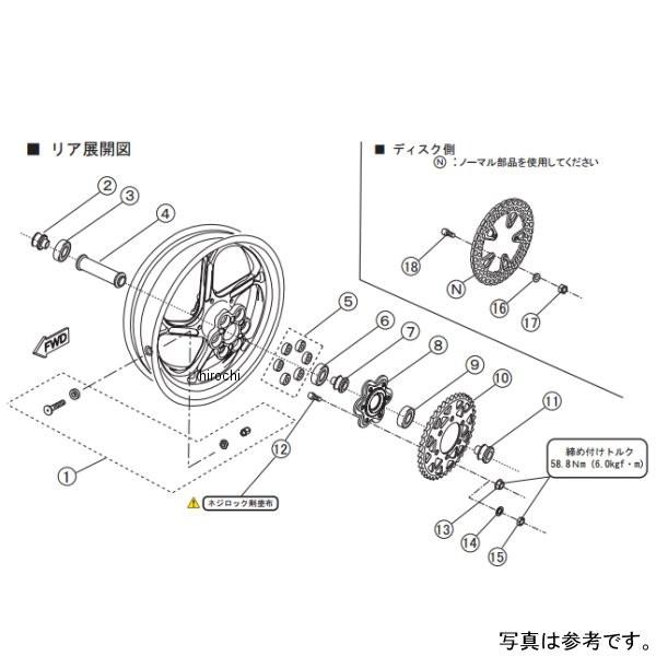 28375105 ゲイルスピード GALE SPEED リアホイール TYPE-R 600-17 93年-01年 ZZR1100D ゴールド JP店｜hirochi｜04