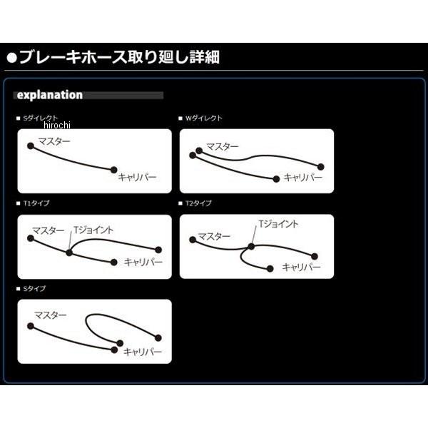 32135260S ACパフォーマンスライン AC-PERFORMANCELINE フロントブレーキホース 00年-07年 TW200、TW225 メッキ/スモーク JP店の画像