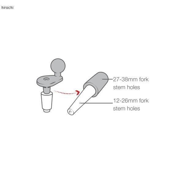 【メーカー在庫あり】 RAM-B-176-A-UN10-462 ラムマウント RAM Mounts 防振XグリップM＆フォークステムベースセット ショートアーム 1インチボール 汎用 JP店の画像