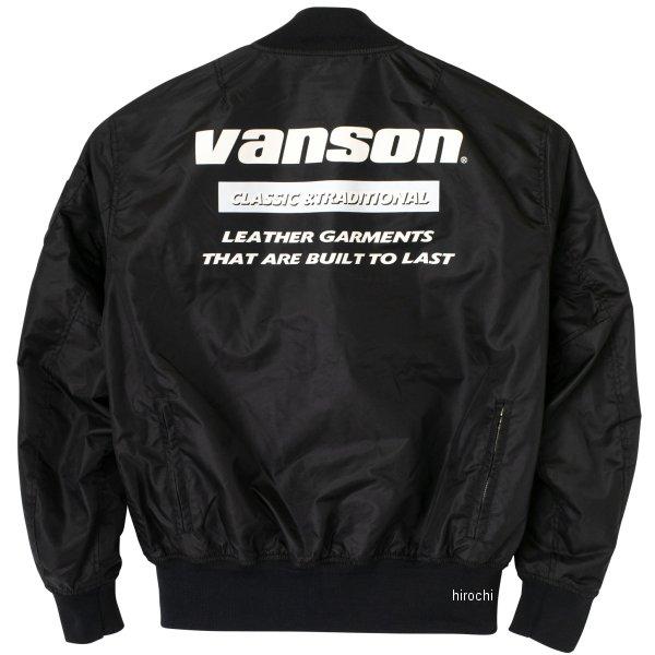 VANSON（バンソン） SVS2403S 春夏モデル ナイロンMA-1ジャケット 黒 L