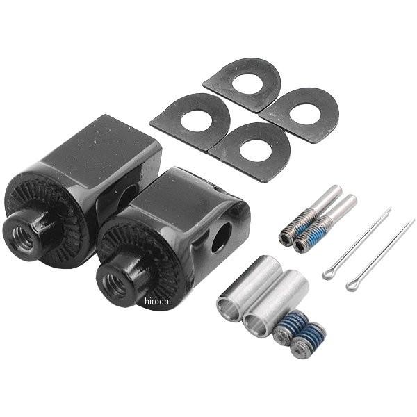 【USA在庫あり】 kur8865 クリアキン Kuryakyn フットペグ 取付金具 スプライン ヤマハ、カワサキ 黒 左右ペア JP店