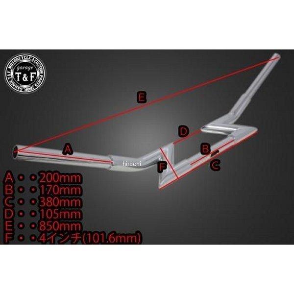 506125 ガレージT＆F 極太Zバーハンドル 4インチ メッキ 25.4mm 