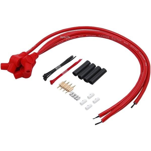 【メーカー在庫あり】 641230-04 ポッシュ POSH スピードプロツインシリコンプラグコードキット XJR1300、XJR1200、XJR400R 赤 JP店