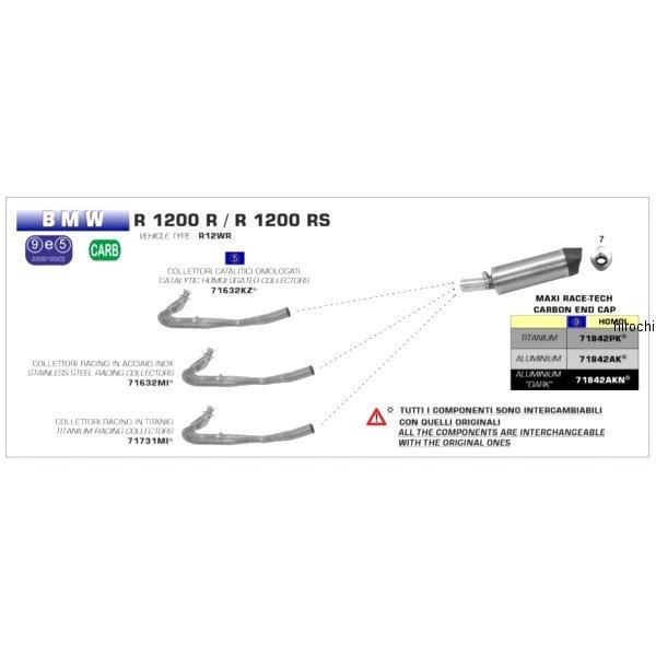 71632MI-R1200R アロー ARROW 2:1コレクター MAXI RACE TECH サイレンサー用 15年-16年 BMW R1200R、R1200RS ステンレス JP店