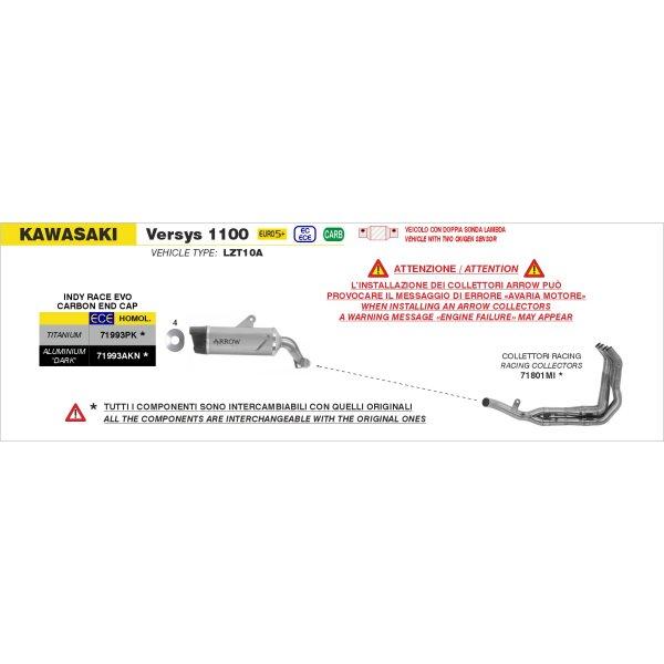 71993AKN アロー ARROW スリップオンマフラー Indy Race EVO 25年