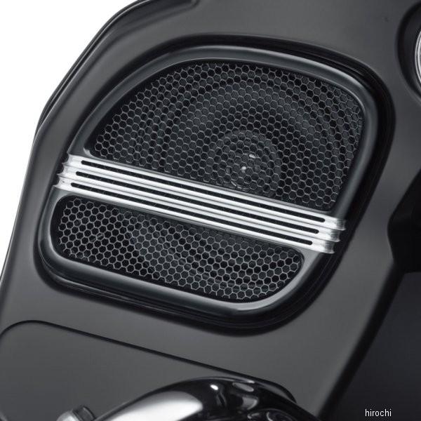 独創的76000693 ハーレー純正 スピーカーグリル 黒マシンカット JP店