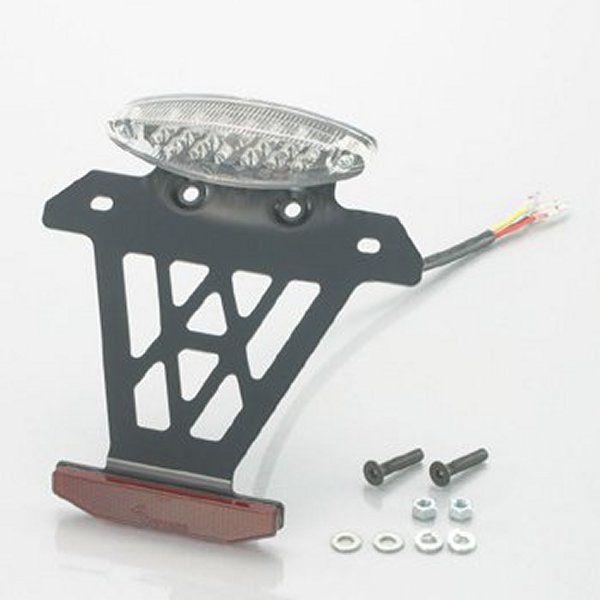 801-0511100 キタコ LED テールランプ\u0026リフレクター スーパースリム クリアレンズ 汎用 (12V車) 126cc以上ナンバープレート HD店
