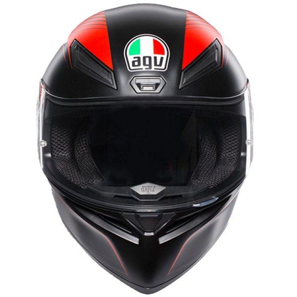 18394007025-S エージーブイ AGV フルフェイスヘルメット K1 S 025-WARMUP マッドブラック/レッド Sサイズ(55-56cm) JP店｜hirochi｜02