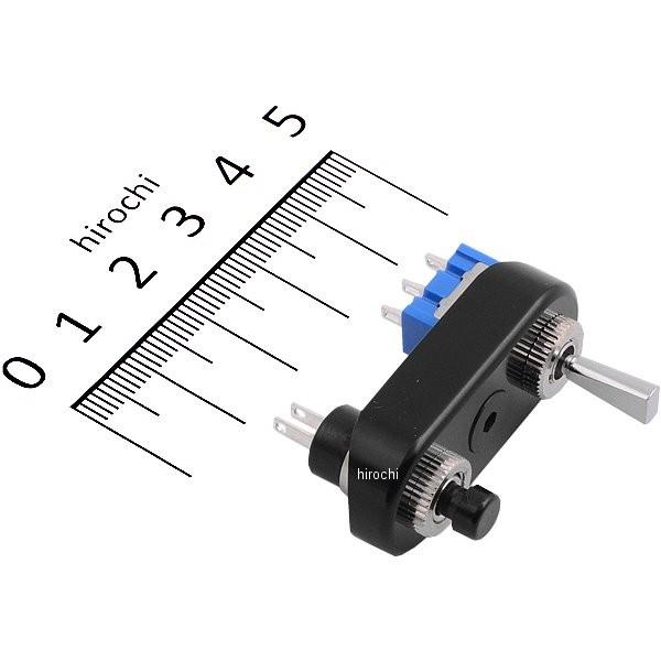 【メーカー在庫あり】 880243 ポッシュ POSH ミニスイッチ ウインカー/ホーン 1インチ(25.4mm)ハンドル用 フラットレバー 黒 JP店 |  | 01