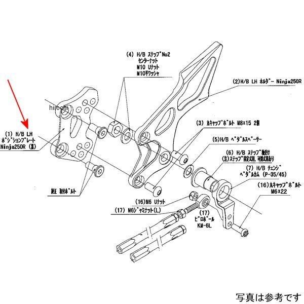 9021-K95-50 ビート BEET H/B LH Pプレート Ninja250R JP店 : ヒロチー
