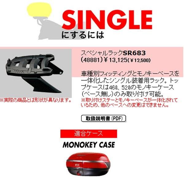 【メーカー在庫あり】 95266 ジビ GIVI スペシャルラック シングル SR683 BMW R1150R JP店