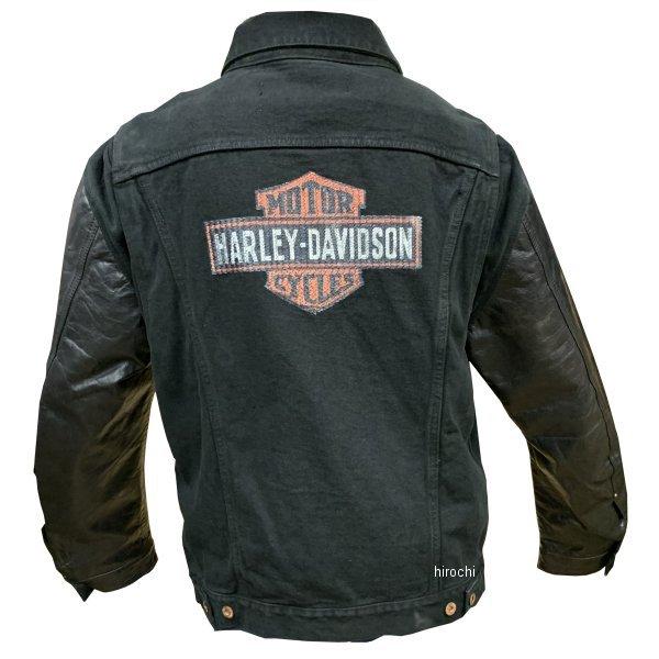 新発売 ハーレーダビッドソン レザースリーブデニムジャケット L