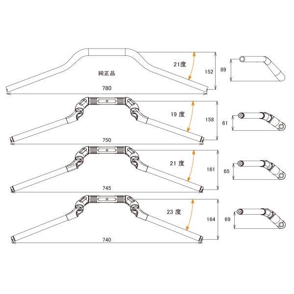 AE-27048 WT アエラ AELLA アルミ可変ハンドル白 Z900RS 白 JP店