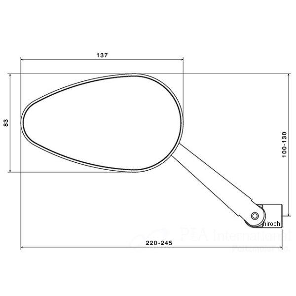 BS132A リゾマ rizoma ミラー Radial RS シルバー 左右共通 1個売り JP店 | ブランド登録なし | 02