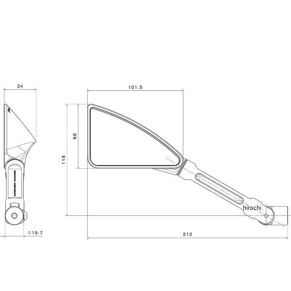 BS160B リゾマ rizoma ミラー TOMOK ブラック 左用 1個売り JP店 | ブランド登録なし | 02