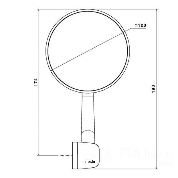 BS192BA リゾマ rizoma バーエンドミラー Spirit RS ブラック 左右共通 1個売り JP店 | ブランド登録なし | 02