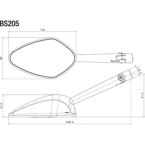 rizoma veloce sport左右セット rizoma / リゾマ ミラー 「Veloce SPORT」 左右 同形状