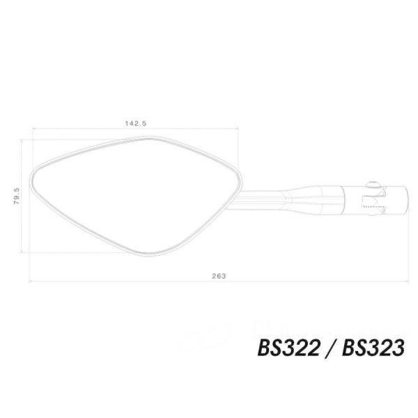 【メーカー在庫あり】 BS323A リゾマ rizoma ミラー NAMIC Sport シルバー 右用 1個売り JP店 | ブランド登録なし | 01