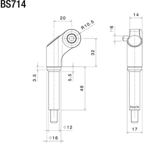 BS714B リゾマ rizoma ミラーアダプタ 16年-20年 XL1200X アダプタタイプA ブラック JP店 | ブランド登録なし | 01