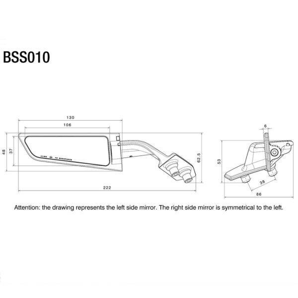 BSS010A リゾマ rizoma ミラー Stealth 19年-23年 S1000RR シルバー 左右ペア JP店 | ブランド登録なし | 02