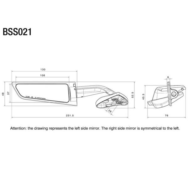 BSS021B リゾマ rizoma ミラー Stealth 20年-23年 YZF-R1 ブラック 左右ペア JP店 | ブランド登録なし | 02